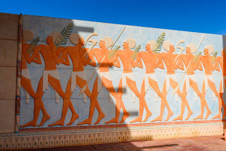 OUARZAZATE, MOROCCO - SEP 6, 2015: Decoation of the Atlas Corporation Studios, one of the world's largest film studiosのeditorial素材