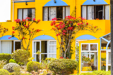 WALVIS BAY, NAMIBIA - JAN 7, 2016: Laggon Loge at the Walvis Bay, The English referred to it English as Whale Bay.のeditorial素材