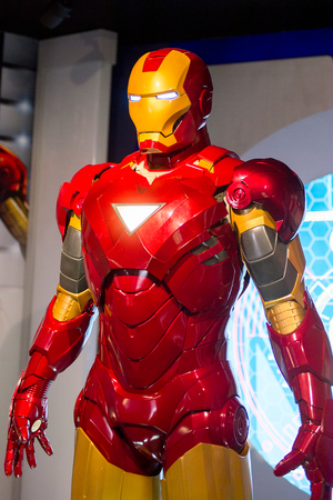 SHANGHAI, CHINA - APR 3, 2016: Iron Man at the Shanghai Madame Tussauds wax museum. Marie Tussaud was born as Marie Grosholtz in 1761のeditorial素材