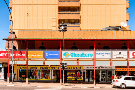WINDHOEK, NAMIBIA - JAN 3, 2016: Architecture of Windhoek, Namibia. Windhoek is the capital and the largest city of Namibiaのeditorial素材