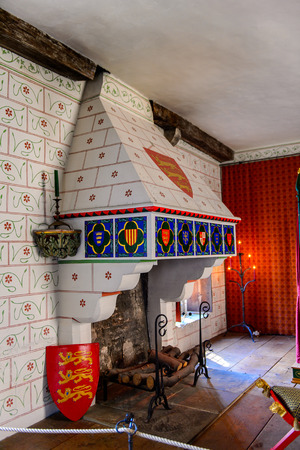 LONDON, ENGLAND - JUL 20, 2016: Bedroom at the Tower of London (Her Majesty's Royal Palace and Fortress of the Tower of London), England. UNESCO World Heritageのeditorial素材