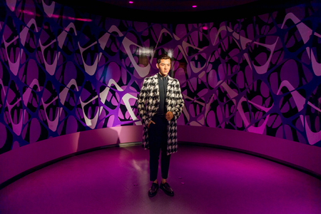 SHANGHAI, CHINA - APR 3, 2016: Kris Wu the Shanghai Madame Tussauds wax museum. Marie Tussaud was born as Marie Grosholtz in 1761のeditorial素材