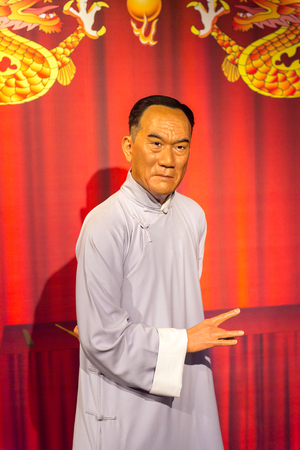 BEIJING, CHINA - APR 6, 2016: Hou Baolin at the Beijing Madame Tussauds wax museum. Marie Tussaud was born as Marie Grosholtz in 1761のeditorial素材