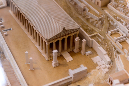 DELPHI, GREECE -APR 23, 2016: Archaeological museum in Epidaurus, Greece. Delphi is a famous archaeogical site in Greece.のeditorial素材