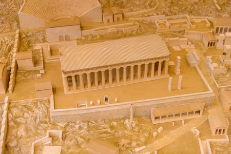 DELPHI, GREECE -APR 23, 2016: Archaeological museum in Epidaurus, Greece. Delphi is a famous archaeogical site in Greece.のeditorial素材