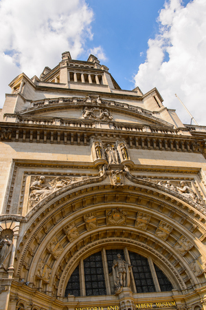 LONDON, ENGLAND - JULY 23, 2016: Victoria and Albert Museum, London. It was founded in 1852のeditorial素材