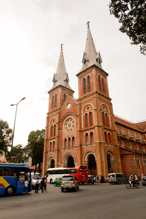 HO CHI MINH, VIETNAM - OCT 5, 2014: Modern skyscapers in the centre in Hochiminh (Saigon). Saigon is the largest city in Vietnamのeditorial素材