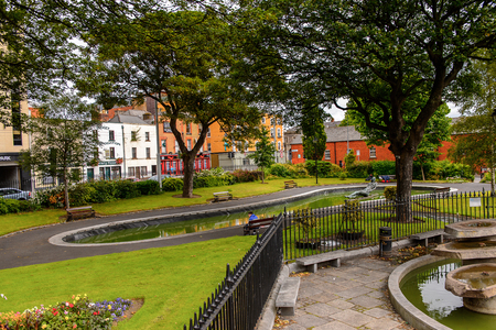 DUBLIN, IRELAND - JULY 12, 2016: Architecture of Dublin, the capital and largest city of Ireland.のeditorial素材