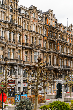 BRUSSELS, BELGIUM - MAY 3, 2015: Architecture of Brussels, Belgium. Brussels is the capital and largest city of Belgium and the capital of the European Unionのeditorial素材