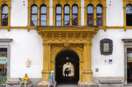 GRAZ, AUSTRIA - JUN 27, 2014: Architecture of the downtown in Graz, Austria. Graz is the capital of federal state of Styria and the second largest city in Austriaのeditorial素材