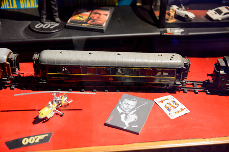 GENOVA, ITALY - MAY 4, 2016: James Bond area,  International cinema museum in Genova, Italy. Museum with collections about the popular Hollywood movies.のeditorial素材