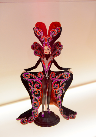 ROME, ITALY - MAY 7, 2016: Barbie doll specially designed at the exhibition in Rome. Barbie  brand belongs to the American toy-company Mattel, Incのeditorial素材