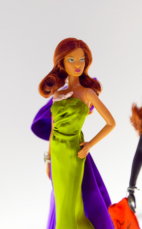 ROME, ITALY - MAY 7, 2016: Specially designed Barbie doll at the  exhibition in Rome. Barbie  brand belongs to the American toy-company Mattel, Incのeditorial素材