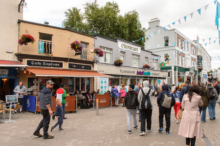 GALWAY, IRELAND - JULY 13, 2016: Touristic area in Galway, Ireland. Galway will be European Capital of Culture in 2020のeditorial素材