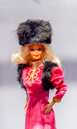 ROME, ITALY - MAY 7, 2016: Barbie doll exhibition in Rome. Barbie  brand belongs to the American toy-company Mattel, Incのeditorial素材