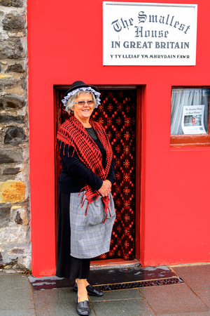 CONWY, WALES - JULY 11, 2016: Smallest House in Great Britain, Conwy, Wales. It was used as a residence from the 16th century until 1900のeditorial素材