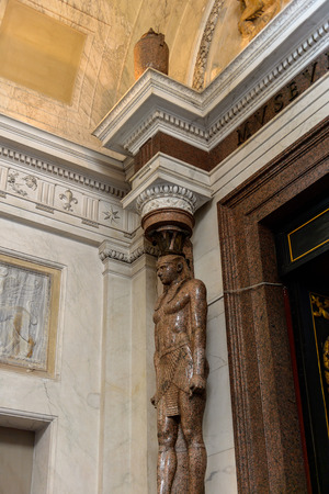 VATICAN, VATICAN CITY - MAY 7, 2016: Interior of the Vatican Museum. It was established in 1506のeditorial素材