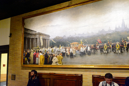 VATICAN, VATICAN CITY - MAY 7, 2016: Hall of the historic transportation vehicles of the Pope,...