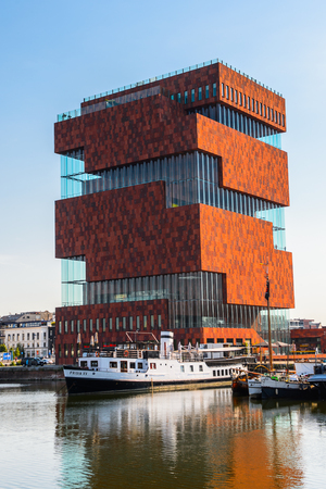 ANTEWERP, BELGIUM - JUN 5, 2015: Modern architecture in Antwerp, Belgium. Antwerp is the capital of Antwerp province and the most populous city in Belgiumのeditorial素材