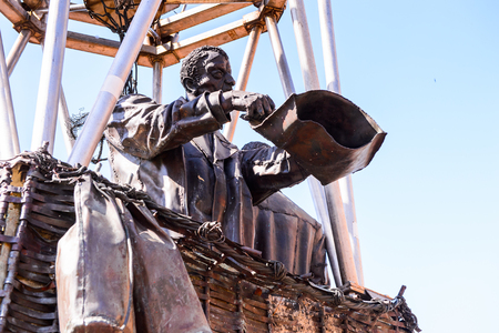 LEUVEN, BELGIUM - JUN 4, 2015: Monument of Leuven, Belgium. Leuven is the capital of the province of Flemish Brabant in the Flemish Region, Belgiumのeditorial素材