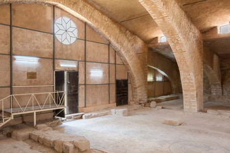 MADABA, JORDAN - APR 28, 2014: Apostle's church in Madaba, Jordan. Madaba is called 'the city of Mosaics'のeditorial素材