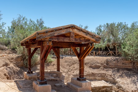 BAPTISM SITE, JORDAN - MAY 1, 2014: Baptism Site, Jordan. Bastism Site is the place where Jesus of Nazareth was baptized by John the Baptist.のeditorial素材