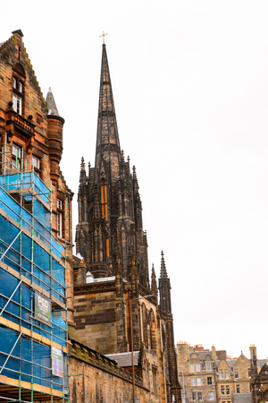 EDINBURG, SCOTLAND - JULY 17, 2016: Achitecture of Edinburgh, Scotland. Old Town and New Town are a UNESCO World Heritage Siteのeditorial素材