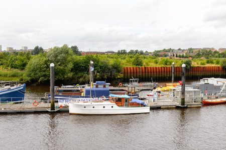 GLASGOW, SCOTLAND - JULY 16, 2016: Riverside Museum (Glasgow Museum of Transport), Glasgow Harbour, ...