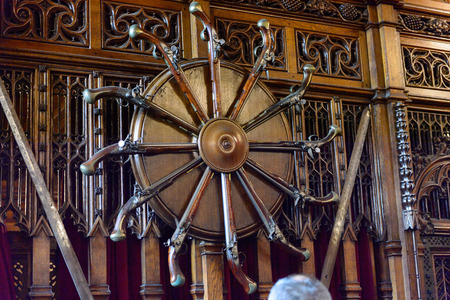 EDINBURGH, SCOTLAND - JULY 17, 2016: Great Hall,  Royal Palace of the  Edinburgh Castle. The Castle was involved in many historical conflicts since 14th centuryのeditorial素材
