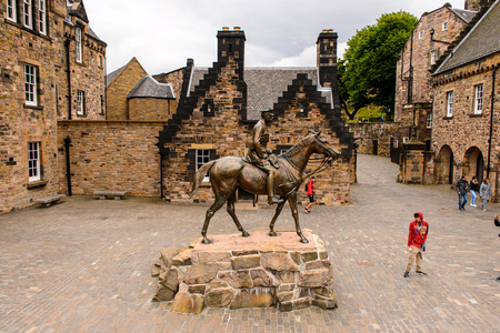 EDINBURGH, SCOTLAND - JULY 17, 2016: Museum of the Royal Scots and Regiment at the  Edinburgh Castle. The Castle was involved in many historical conflicts since 14th centuryのeditorial素材