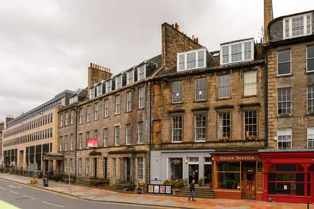 EDINBURG, SCOTLAND - JULY 17, 2016: Achitecture of the Old Town of Edinburgh, Scotland. Old Town and New Town are a UNESCO World Heritage Siteのeditorial素材