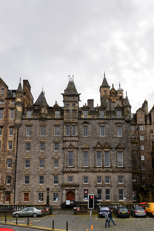 EDINBURG, SCOTLAND - JULY 17, 2016: Achitecture of Edinburgh, Scotland. Old Town and New Town are a UNESCO World Heritage Siteのeditorial素材