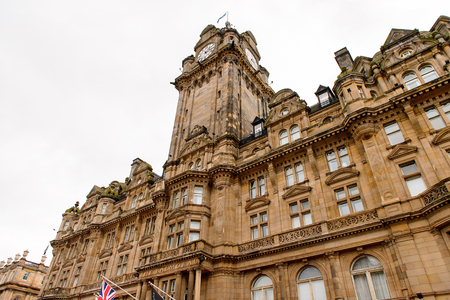 EDINBURG, SCOTLAND - JULY 17, 2016: Balmoral Hotel in Edinburgh, Scotland. Old Town and New Town are a UNESCO World Heritage Siteのeditorial素材