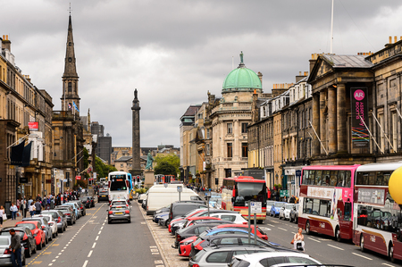 EDINBURG, SCOTLAND - JULY 17, 2016: Achitecture of the Old Town of Edinburgh, Scotland. Old Town and New Town are a UNESCO World Heritage Siteのeditorial素材