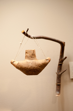 AMMAN, JORDAN - MAY 3, 2014: Showpiece in the Jordan Museum in Amman. The Jordan museum is a popular touristic destination in Ammanのeditorial素材