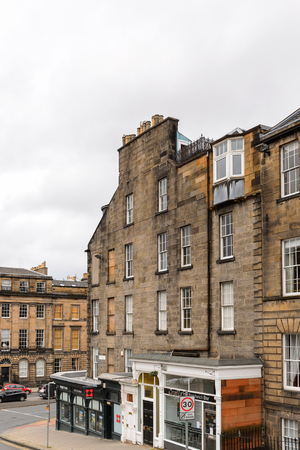 EDINBURG, SCOTLAND - JULY 17, 2016: Achitecture of the Old Town of Edinburgh, Scotland. Old Town and New Town are a UNESCO World Heritage Siteのeditorial素材