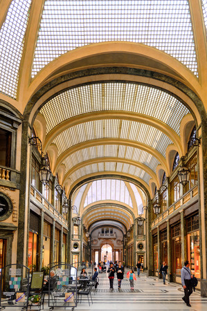 TURIN, ITALY - MAY 3, 2016: Interior of a shop gallery of Turin, Piedmont, Italy. Turin is a business and cultural centre of Italyのeditorial素材