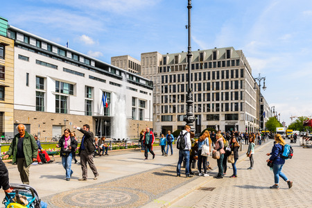 BERLIN, GERMANY - APR 30, 2015: Building in Berlin, Germany. Berlin is the capital of Germany and the most populous urban area in the European Unionのeditorial素材