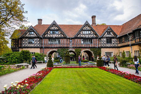 POTSDAM, GERMANY - APR 30, 2015: Cecilienhof Palace a palace in Potsdam, Brandenburg, Germany.  Palaces and Parks of Potsdam and Berlin UNESCO World Heritage Siteのeditorial素材