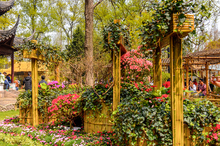 SUZHOU, CHINA - APR 1, 2016: The Humble Administrator's Garden,  a Chinese garden in Suzhou, a UNESCO World Heritage Siteのeditorial素材