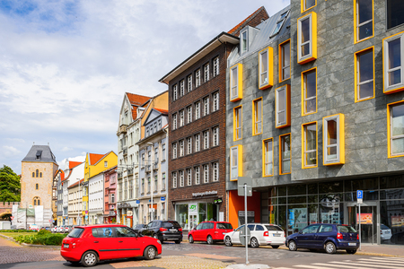 EISENACH, GERMANY - MAY 31, 2015: Downtown of Eisenach, Thuringia, Germany. Eisenach is a town and the main urban centre of western Thuringiaのeditorial素材