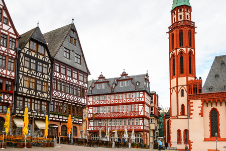 FRANKFURT AM MAIN, GERMANY - JUNE 11, 2015: Architecture of the Old town of Frankfurt am Main, Germany. Frankfurt is the largest city in the German state of Hesseのeditorial素材