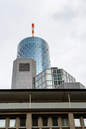 FRANKFURT AM MAIN, GERMANY - JUNE 11, 2015: Skyscapers of Frankfurt am Main, Germany. Frankfurt is the largest city in the German state of Hesseのeditorial素材