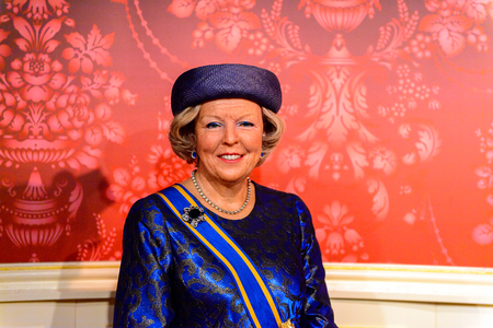 AMSTERDAM, NETHERLANDS - OCT 26, 2016: Section of the Dutch Royal family, Madame Tussauds wax museum in Amsterdam. One of the popular touristic attractionsのeditorial素材