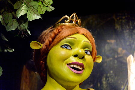 AMSTERDAM, NETHERLANDS - OCT 26, 2016: Fiona from the Shrek movie, Madame Tussauds wax museum in Amsterdam. One of the popular touristic attractionsのeditorial素材