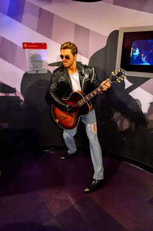 AMSTERDAM, NETHERLANDS - OCT 26, 2016: George Michael, Madame Tussauds wax museum in Amsterdam. One of the popular touristic attractionsのeditorial素材