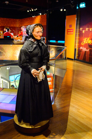 AMSTERDAM, NETHERLANDS - OCT 26, 2016: Madame Tussauds figure in the wax museum in Amsterdam. One of the popular touristic attractionsのeditorial素材