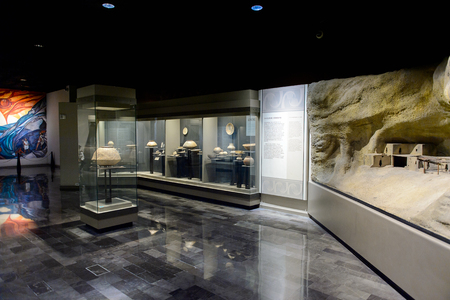 MEXICO CITY, MEX - OCT 27, 2016: Interior of the National Museum of Anthropology (Museo Nacional de Antropologia, MNA), the largest and most visited museum in Mexicoのeditorial素材