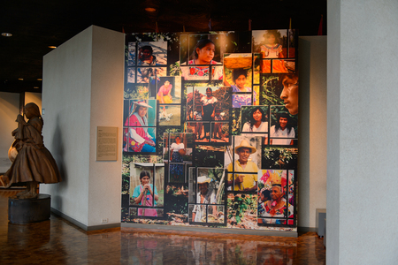 MEXICO CITY, MEX - OCT 27, 2016: Interior of the National Museum of Anthropology (Museo Nacional de Antropologia, MNA), the largest and most visited museum in Mexicoのeditorial素材