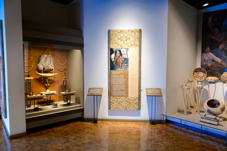 MEXICO CITY, MEX - OCT 27, 2016: Interior of the National Museum of Anthropology (Museo Nacional de Antropologia, MNA), the largest and most visited museum in Mexicoのeditorial素材